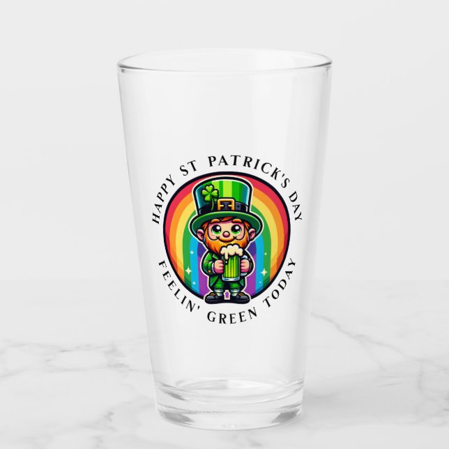 Feliz Día de San Patricio con cerveza verde (Anverso)