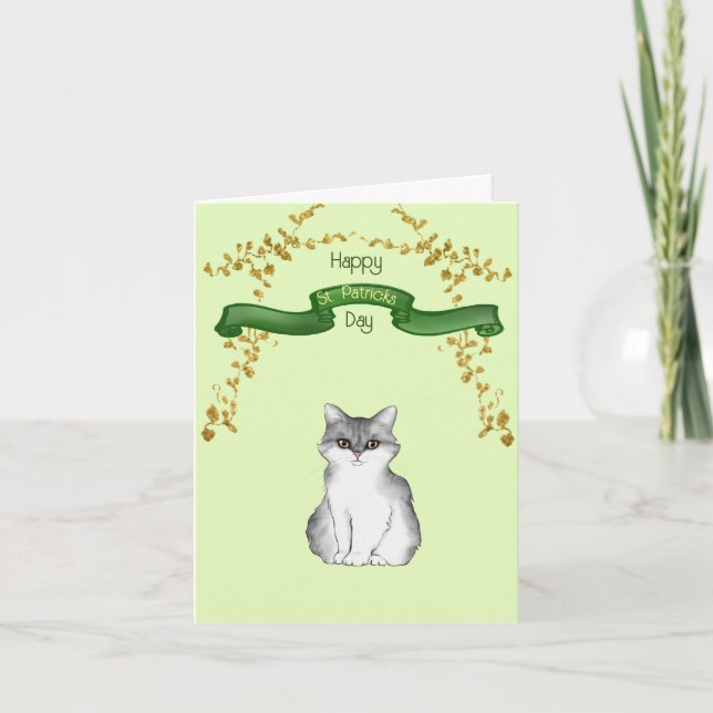 Feliz día de San Patricio de la tarjeta de saludo  (Anverso)