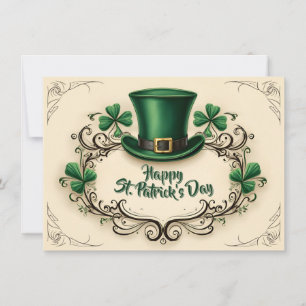 Feliz día de San Patricio Diseño de trébol