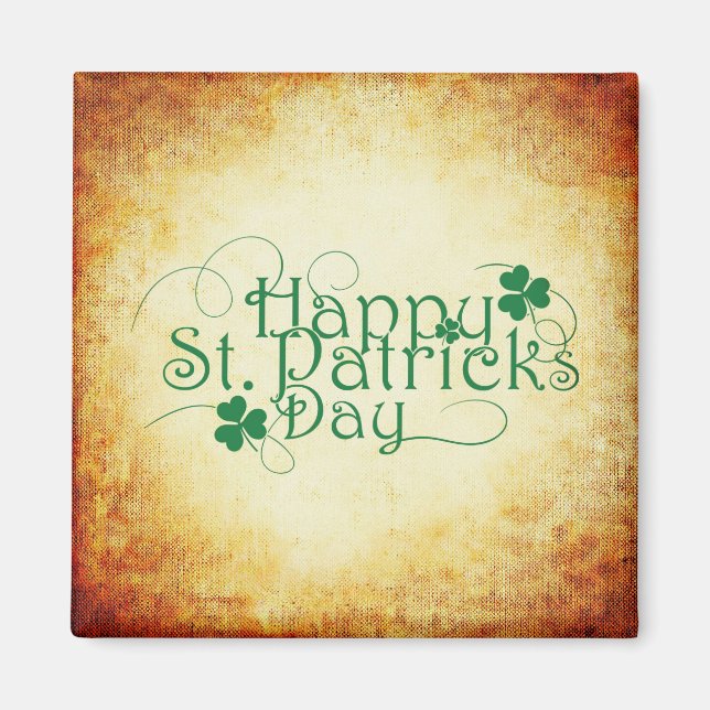 Feliz Día de San Patricio Imán (Frente)