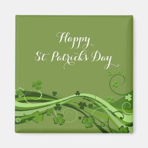 Feliz Día de San Patricio imanes vestidores floral