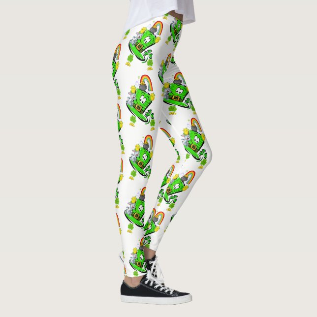 Feliz día de San Patricio Leggings de conejo (Derecha)