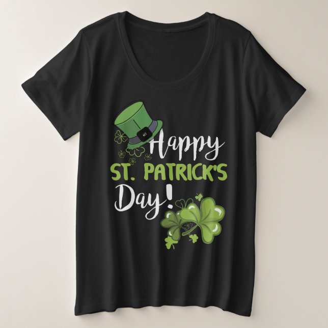 Feliz Día de San Patricio Muchos Shamrock Green (Anverso del diseño)