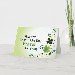 Feliz Día de San Patricio Oración por ti tarjeta