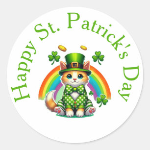 Feliz Día de San Patricio Pegatinas - Leprechaun