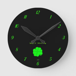 Feliz Día de San Patricio reloj de pared acrílico