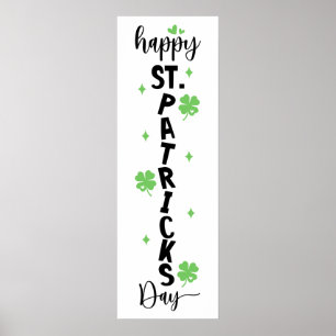 Feliz Día de San Patricio Señal Vertical de Trébol