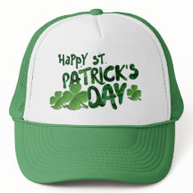 Feliz Día de San Patricio, sombrero camionero verd
