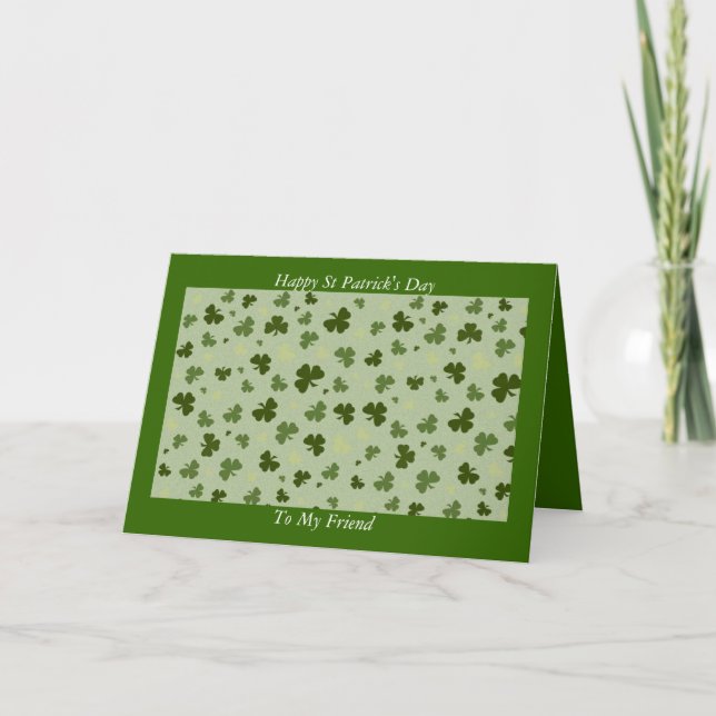 Feliz Día de San Patricio, tarjeta (Anverso)