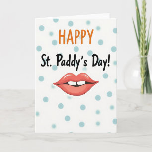 Feliz día de San Patricio Tarjeta de beso