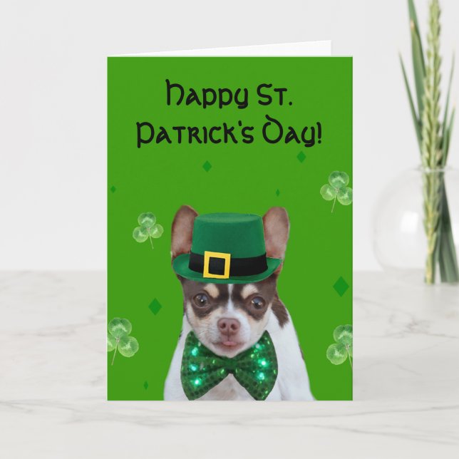 Feliz Día de San Patricio, tarjeta de felicitación (Anverso)