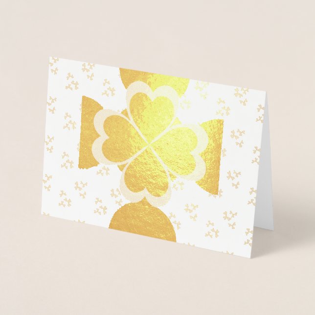 Feliz día de San Patricio tarjeta de foil personal (Anverso)