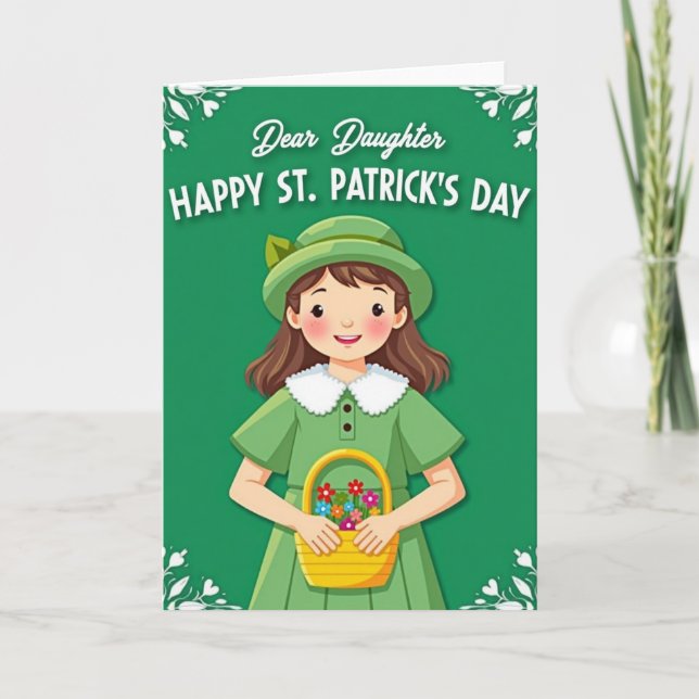Feliz día de San Patricio tarjeta para hija (Anverso)
