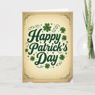 Feliz día de San Patricio tarjeta verde