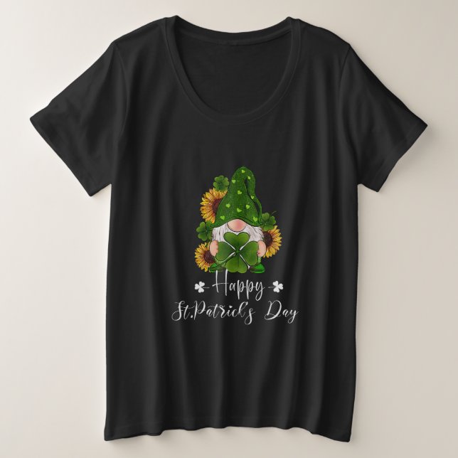 Feliz Día de San Patrón Shamrock Gnome Irlandés (Anverso del diseño)