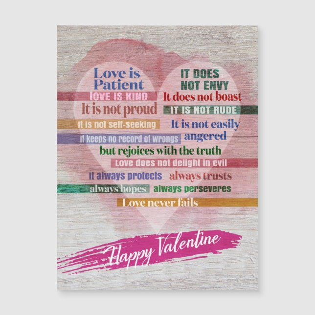 Feliz día de San Valentín - 1 Corintios 13 (Anverso)