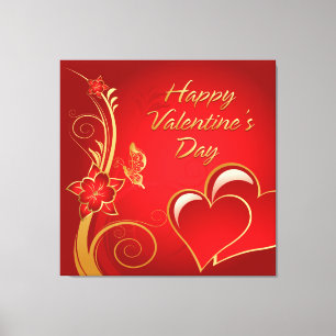 Feliz día de San Valentín 3 Lienzo Envuelto