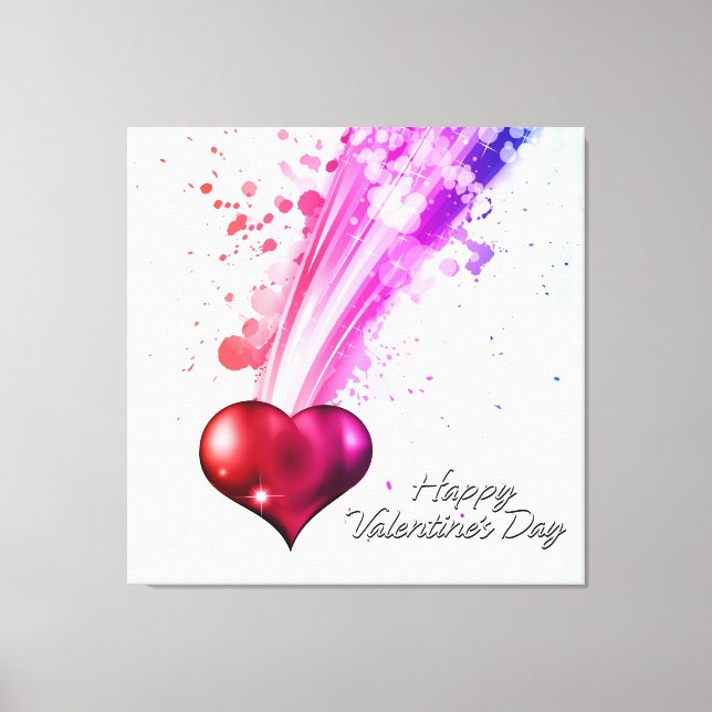 Feliz día de San Valentín 6 Lienzo Envuelto (Anverso)