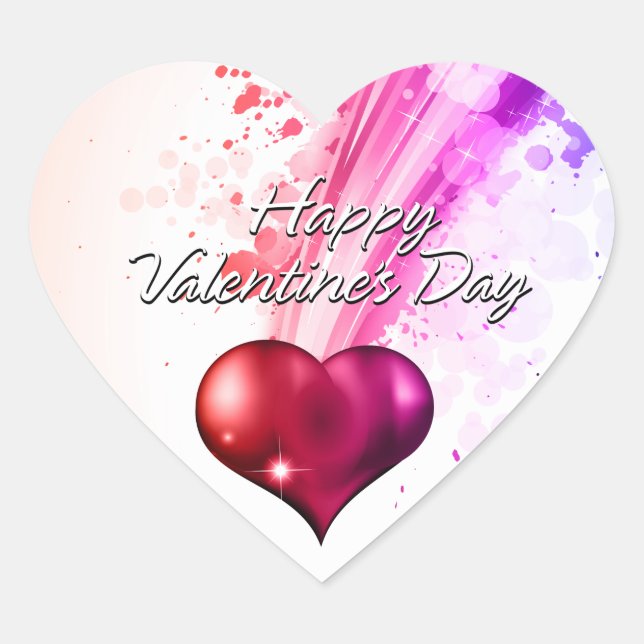 Feliz Día de San Valentín 6 Pegatina (Anverso)