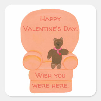 Feliz Día de San Valentín a los Pegatinas de osito