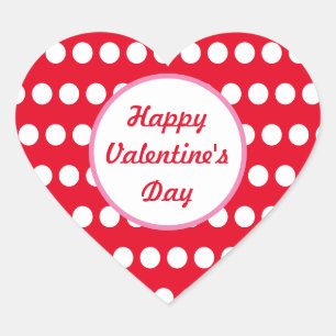 Feliz Día de San Valentín a los Pegatinas de Polka