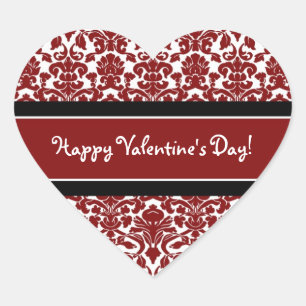 Feliz Día de San Valentín a los Pegatinas Red Dama