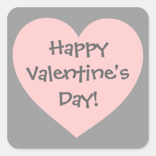 Feliz Día de San Valentín a pegatinas de corazón g
