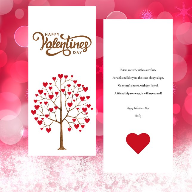 Feliz Día De San Valentín a una tarjeta plana de a (Subido por el creador)