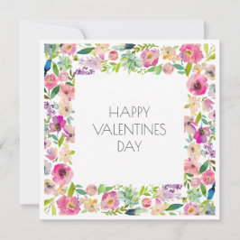 Feliz Día de San Valentín acuarela Floral dulce ro
