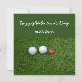 Feliz Día de San Valentín al golf con la pelota de