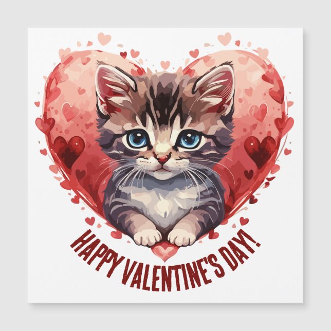 Feliz Día de San Valentín al pequeño gatito sin co (Anverso)