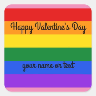 Feliz Día de San Valentín Arcoiris #1 Pegatinas