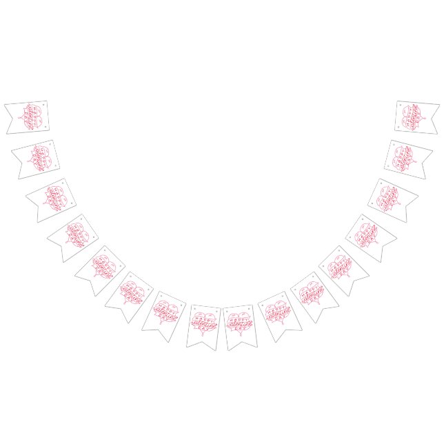 Feliz Día de San Valentín Bandera de Bunting (Todo)