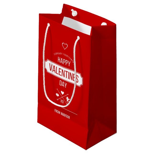 Feliz Día de San Valentín Bolsa de Regalo de Símbo (Angulo Anverso)