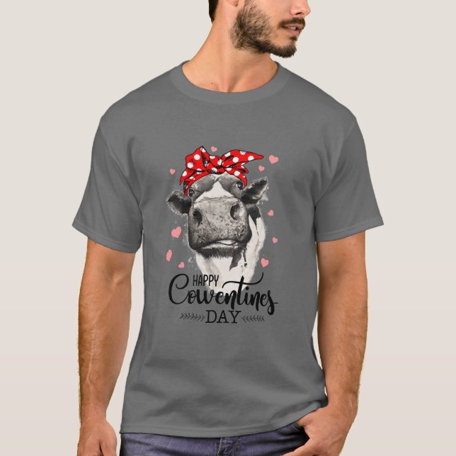 Feliz Día de San Valentín Camisa de vaca, divertid (Anverso)