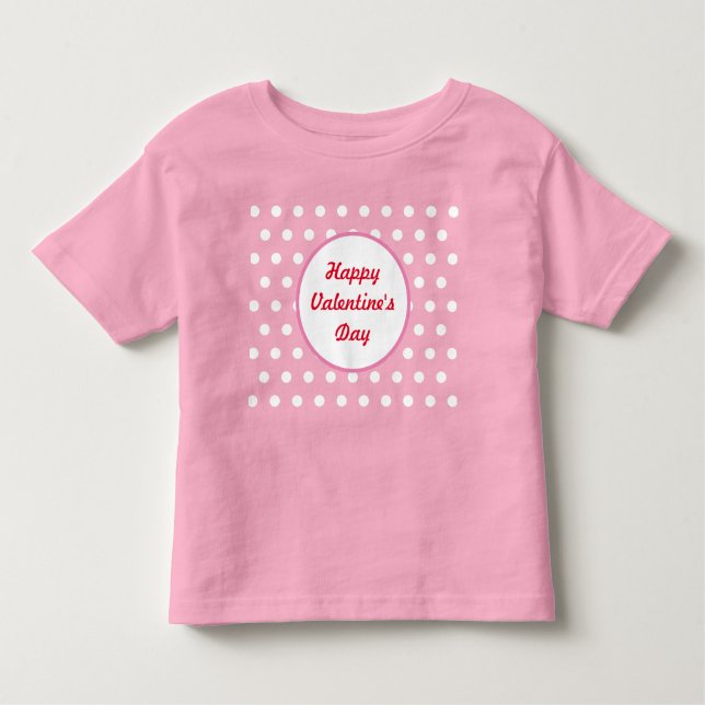 Feliz Día de San Valentín camiseta de niño pequeño (Anverso)