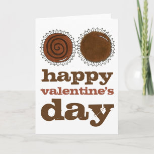 Feliz Día de San Valentín Chocolate tarjeta de San
