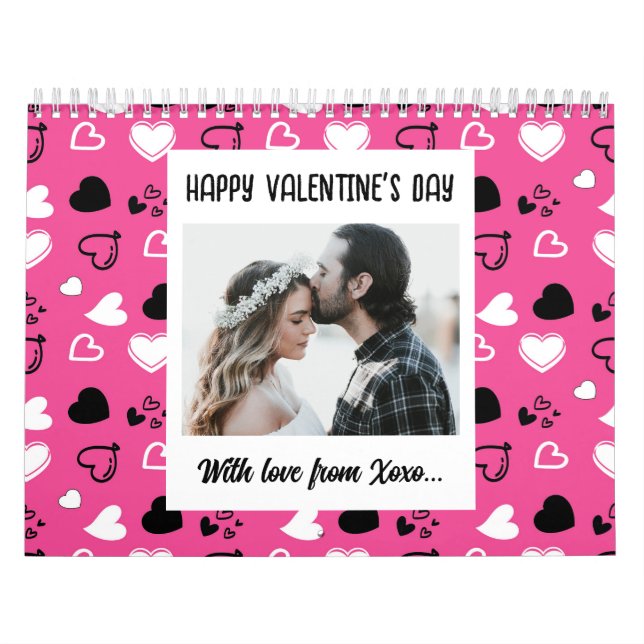 Feliz Día de San Valentín con calendario de amor (Tapa)