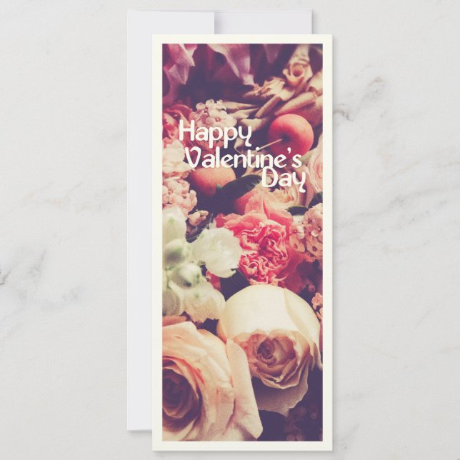 Feliz Día de San Valentín con el Bouquet de Flores (Anverso)