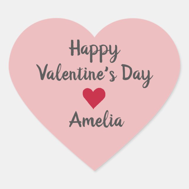 Feliz Día de San Valentín con pegatinas de guiones (Anverso)