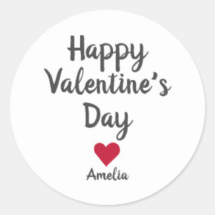 Feliz Día de San Valentín con pegatinas de guiones