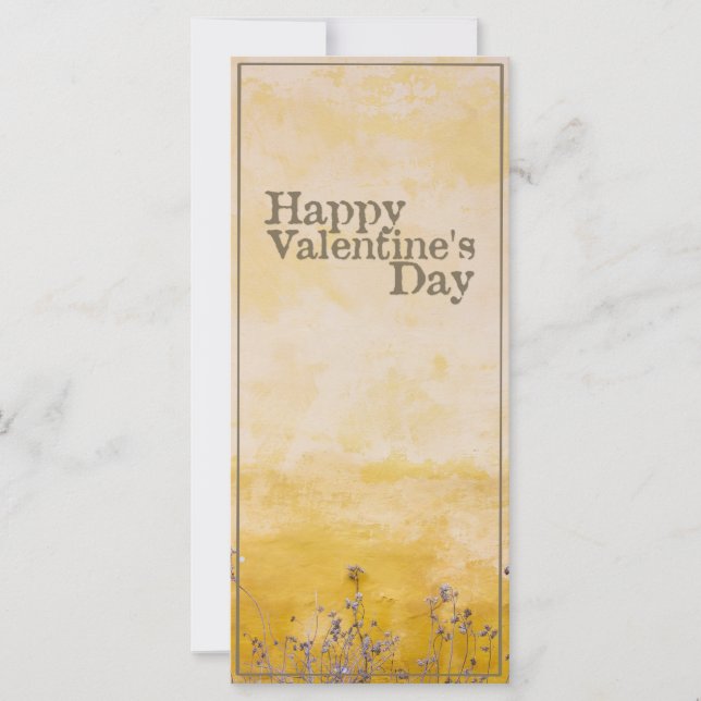 Feliz día de San Valentín con prado de flores vint (Anverso)