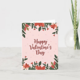 Feliz Día de San Valentín con tarjeta de feriado f