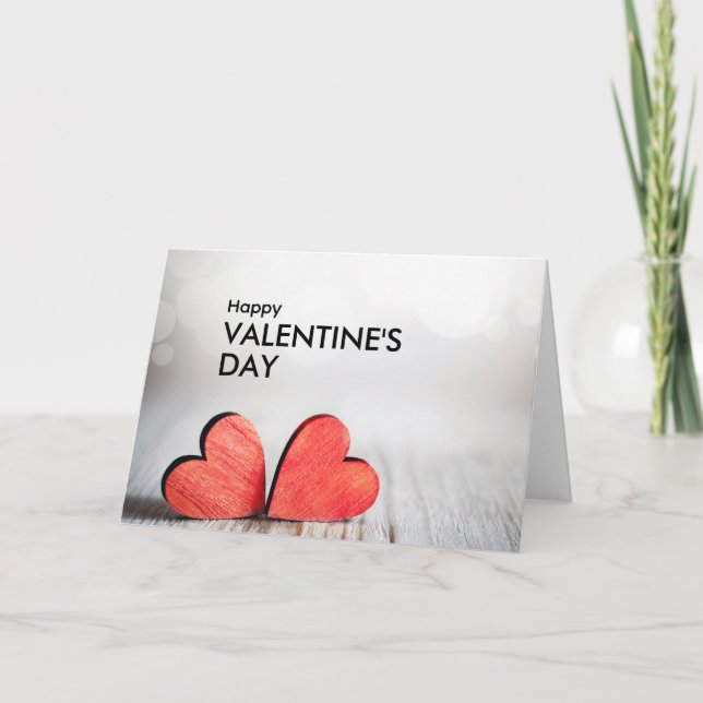 Feliz día de San Valentín con tarjeta plegable de  (Anverso)