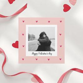 Feliz Día de San Valentín | Corazón rosa y rojo | 