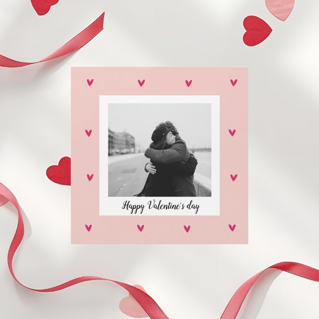 Feliz Día de San Valentín | Corazón rosa y rojo |  (Subido por el creador)