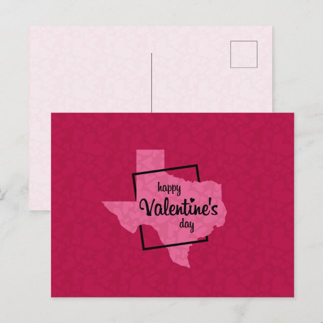 Feliz Día de San Valentín desde la postal de Texas (Anverso / Reverso)