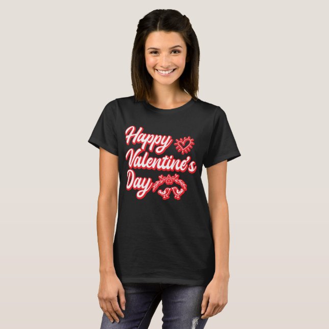 Feliz Día de San Valentín divertido camiseta (Anverso completo)