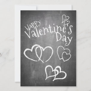 Feliz día de San Valentín en una pizarra