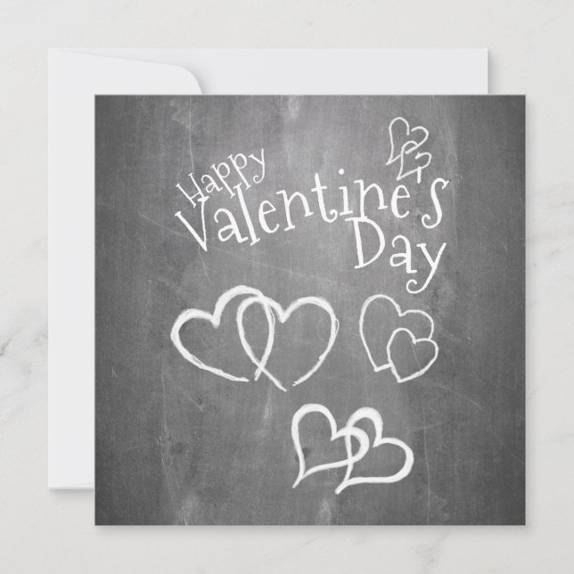 Feliz Día de San Valentín en una pizarra (Anverso)